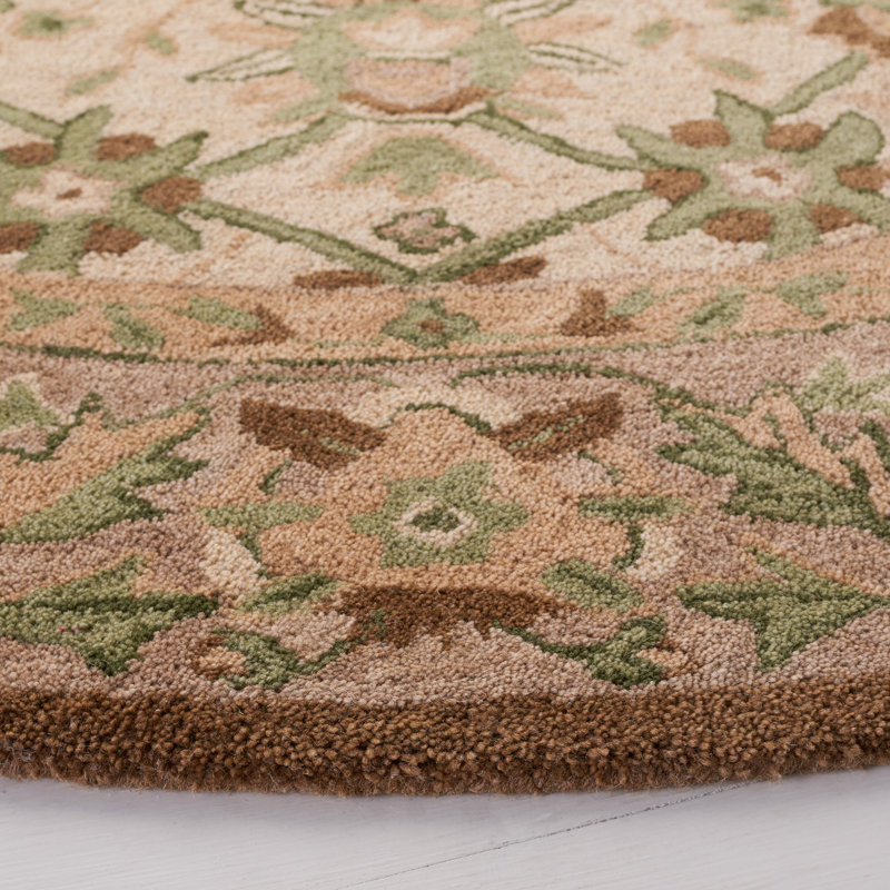 Desmonde Hand Tufted Wool Oriental Rug, Round 6'