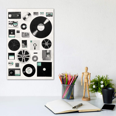 Data 1 Piece Wrapped Canvas Wall Art