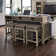 Eleora Console Table Set w/ 3 Upholstered Stools