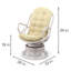 Fauteuil d'appoint pivotant en rotin Melbourne-526825018-480154083