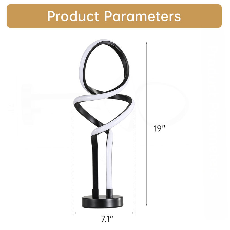 Petite lampe de table de chevet à DEL à intensité variable avec prise, lampe de bureau moderne pour chambre, salon et commode