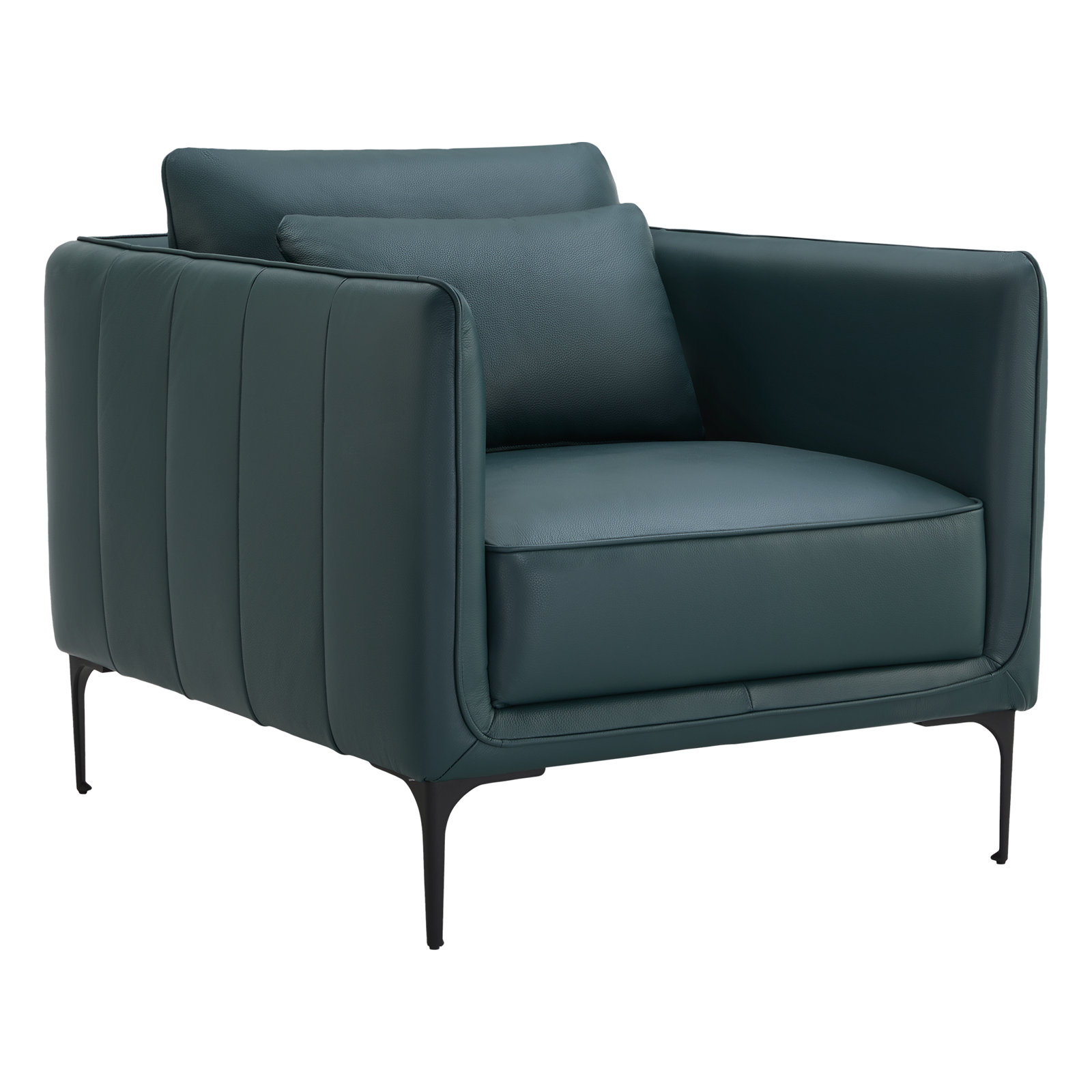 Rae Genuine Leather Armchair, Florida Teal
