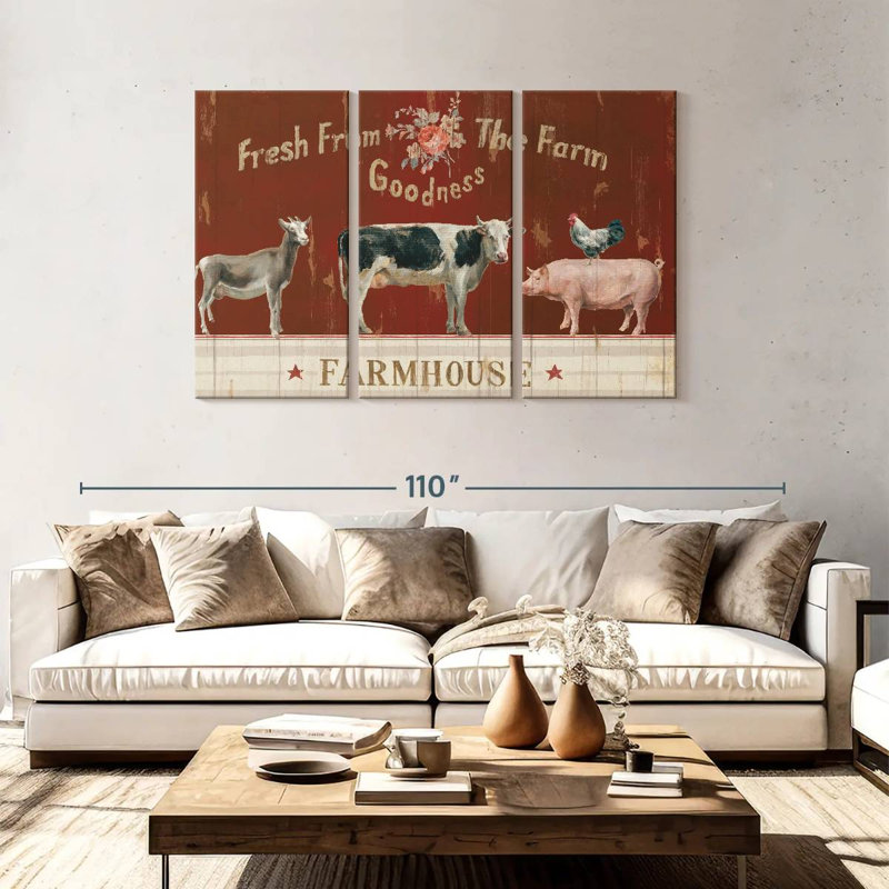 Kema Farm Patchwork II Wall Sign, 48" H x 74" W