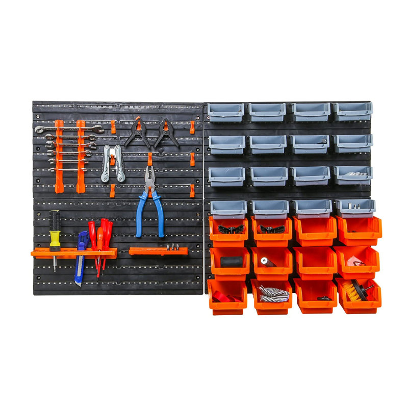 Ayzen 44 Wall Mounted Storage Boxes And Back Panels