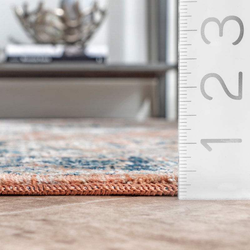 Tapis beige / bleu Casarez, Rectangle 3 pi x 5 pi 2 po