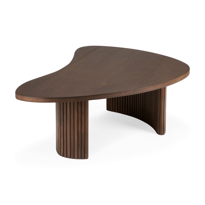 Boomerang Solid Wood Coffee Table, Brown