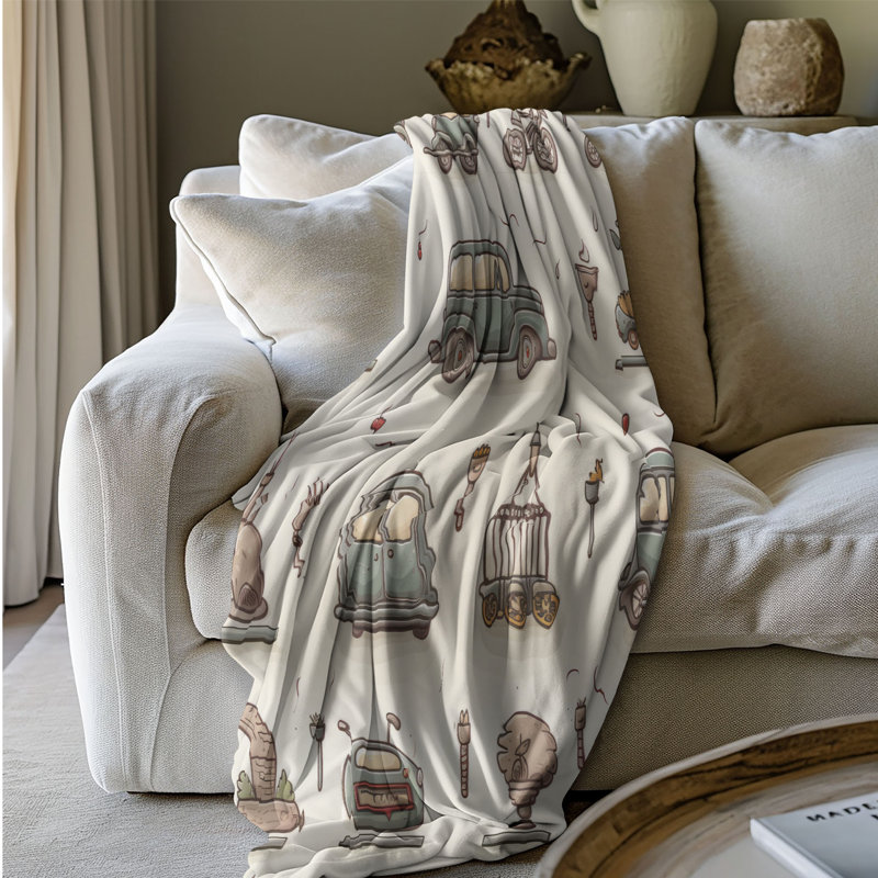 Mini Driving - 1 Piece Premium Blanket, Queen