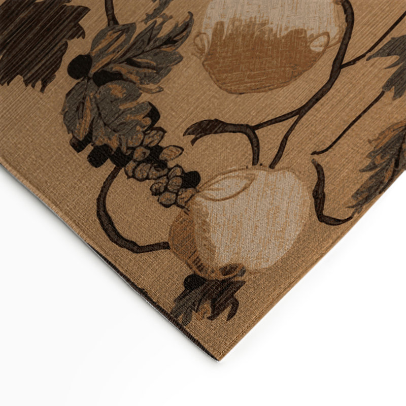 Tapis d'intérieur et d'extérieur brun français, Rectangulaire 3 pi x 5 pi