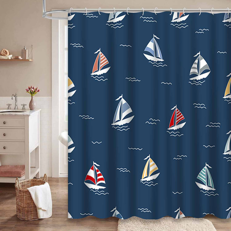 Rideau de douche imperméable avec 12 crochets, L 72 po x l 84 po