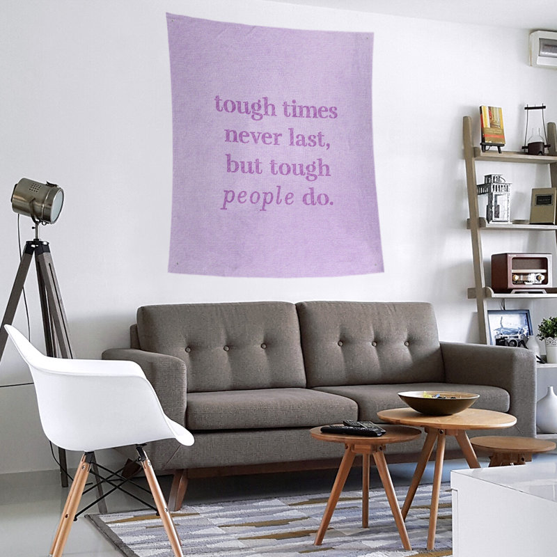 Tapisserie en polyester rigide times, H 80 po x l 68 po, Violet