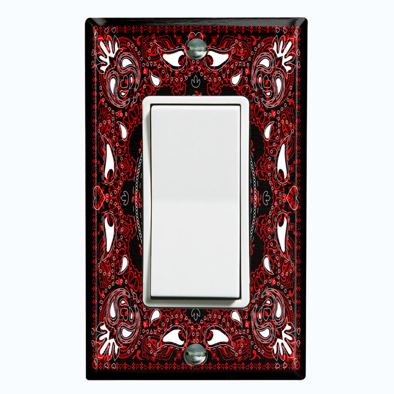 Patterned 1 - Gang Toggle Light Switch Standard Wall Plate