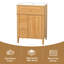 Meuble-lavabo de 24 po avec lavabo, armoire de rangement en bois massif, ensemble de meuble-lavabo autoportant avec tiroir rabattable, 2 tiroirs à fermeture en douceur et 1 porte à fermeture en douceur