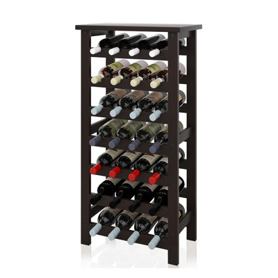 Brom Floor Wine Bottle & Glass Rack Brown