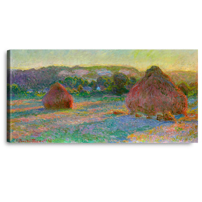 Stacks of Wheat (End of Summer) by Claude Monet The World Classic Art Reproductions, Giclee Canvas Prints Wall Art for Home Decor