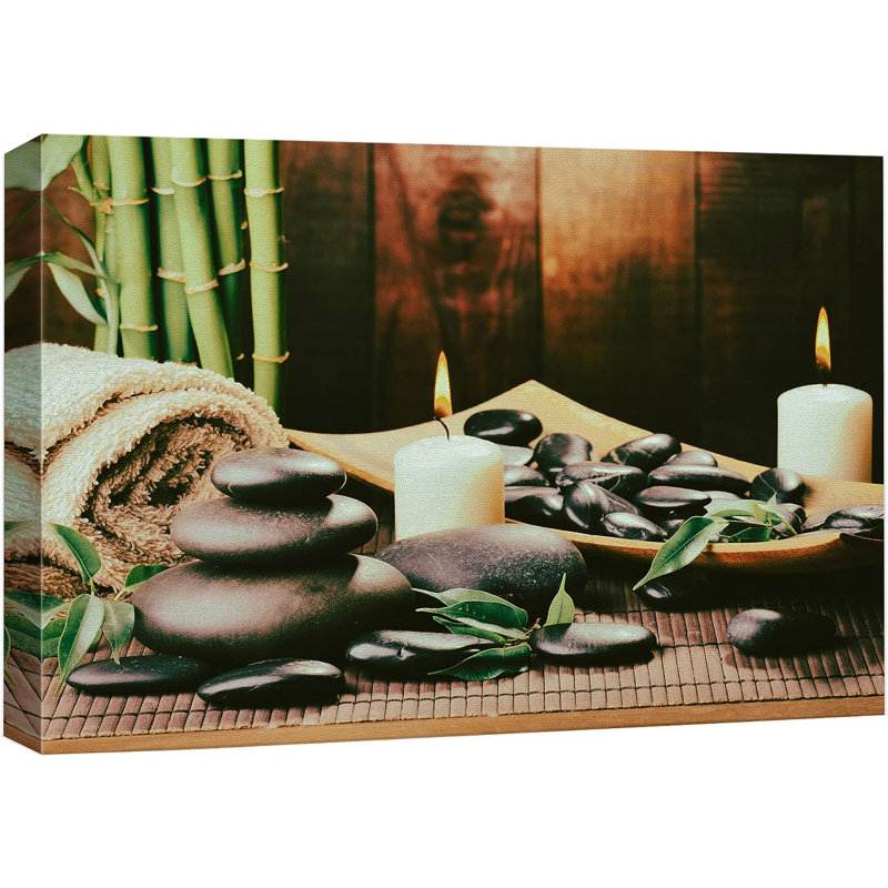 Serviette de yoga Zen Stones, H 12 po x l 18 po x P 1,5 po