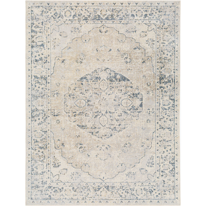 Machine Washable Traditionnal Boho Oatmeal Area Rug, Rectangle 160 x 213cm