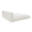 Waterhouse - Lit moderne capitonné en tissu blanc cassé + tables de chevet-1234919658