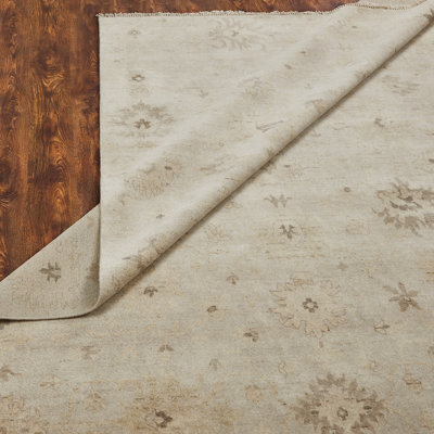 Wool Oriental Area Rug in Beige