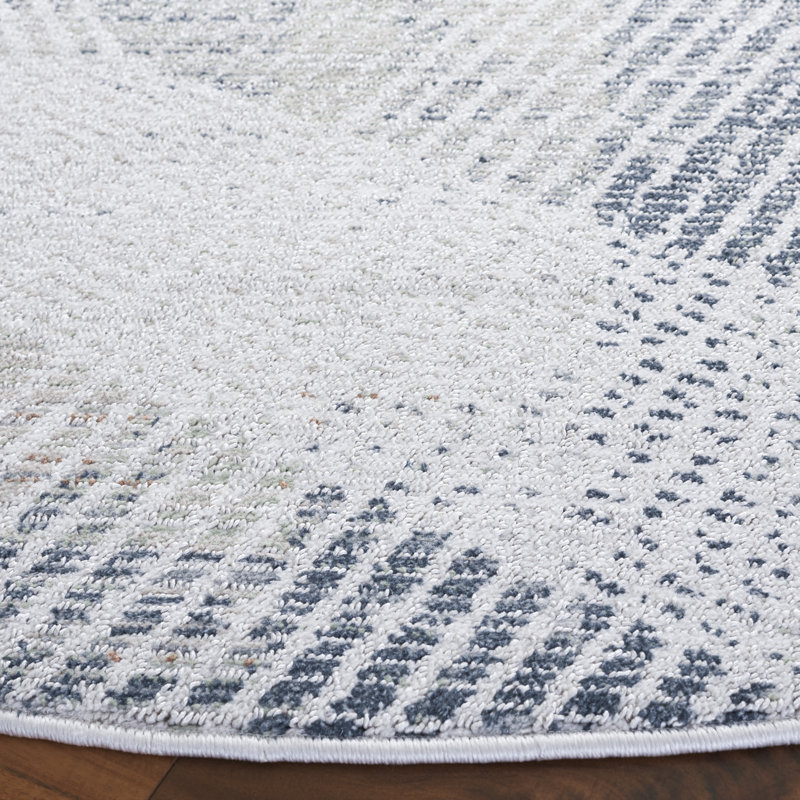 Ersela 100 Performance Abstract Rug, Round 6'7"