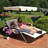 Nassrin Steel Outdoor Double Chaise Lounge with Canopy Shade