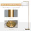 Naida Floor Lamp with Linen Lampshade Round Base for Living Room Bedroom