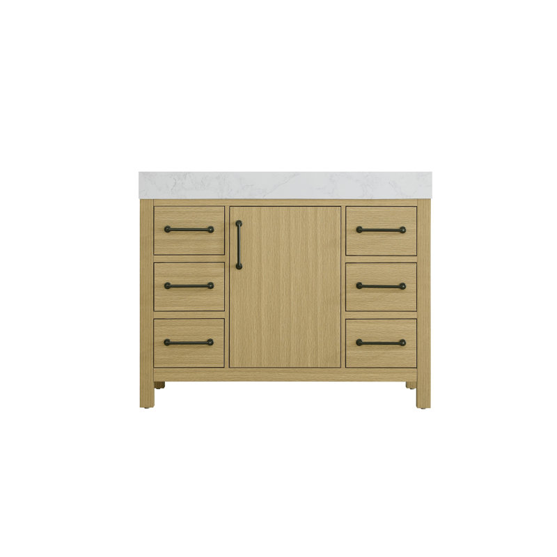Meuble-lavabo simple 42 po_Traditional_VF60642, Brun miel