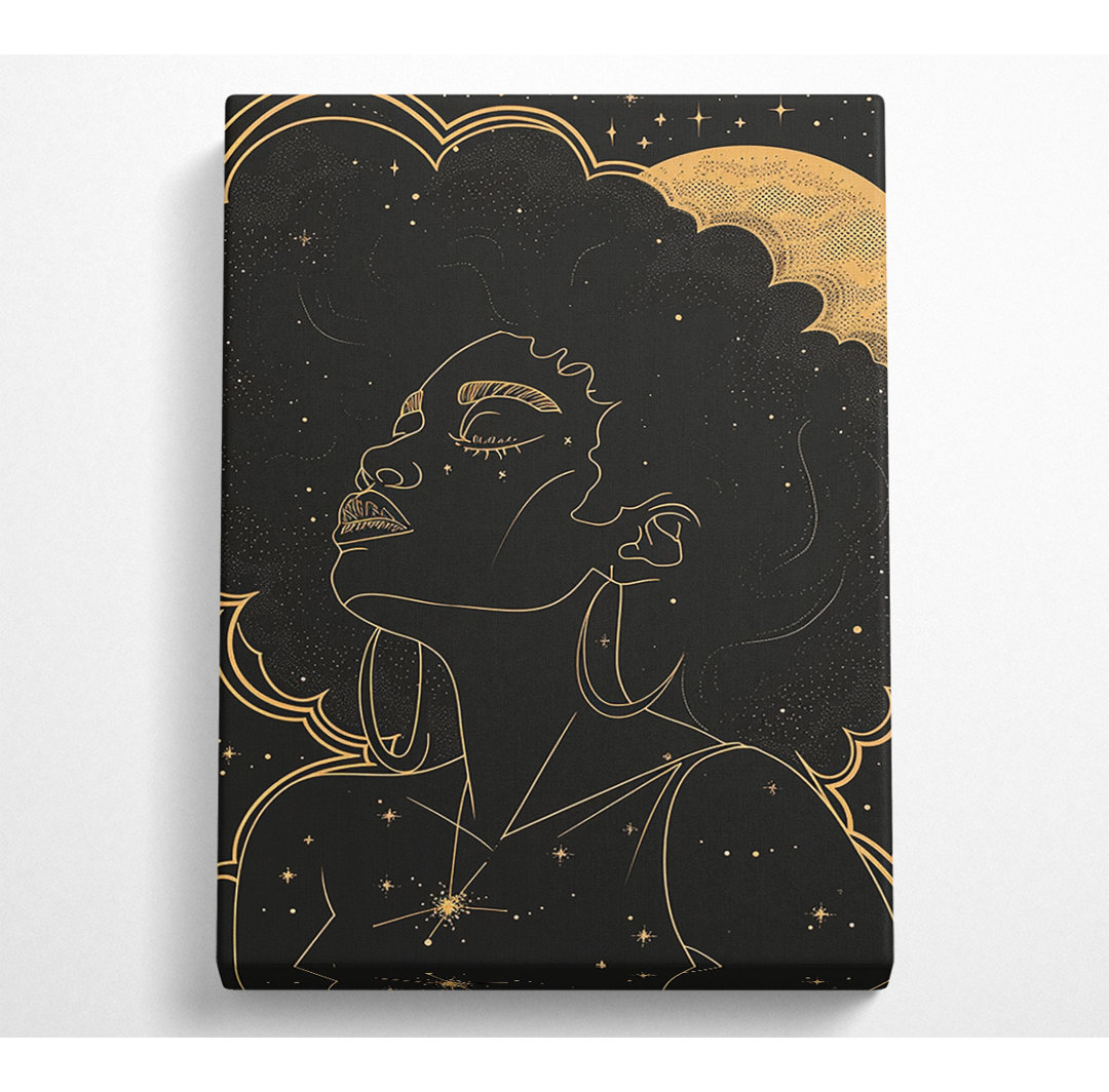 Afro Space - Kunstdrucke auf Leinwand - Wrapped Canvas