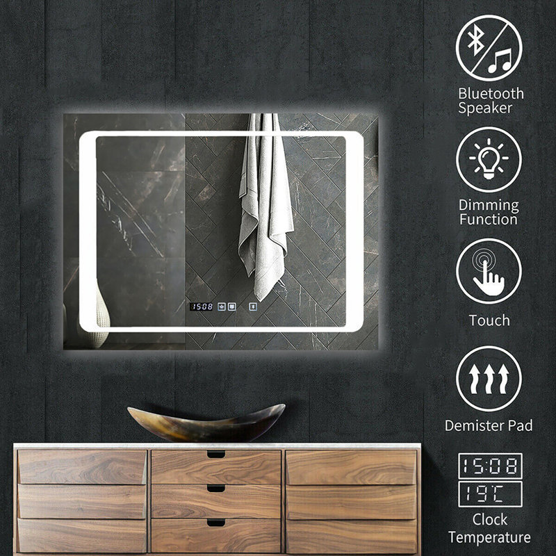 Aceyon Glass Flat Wall Mirror