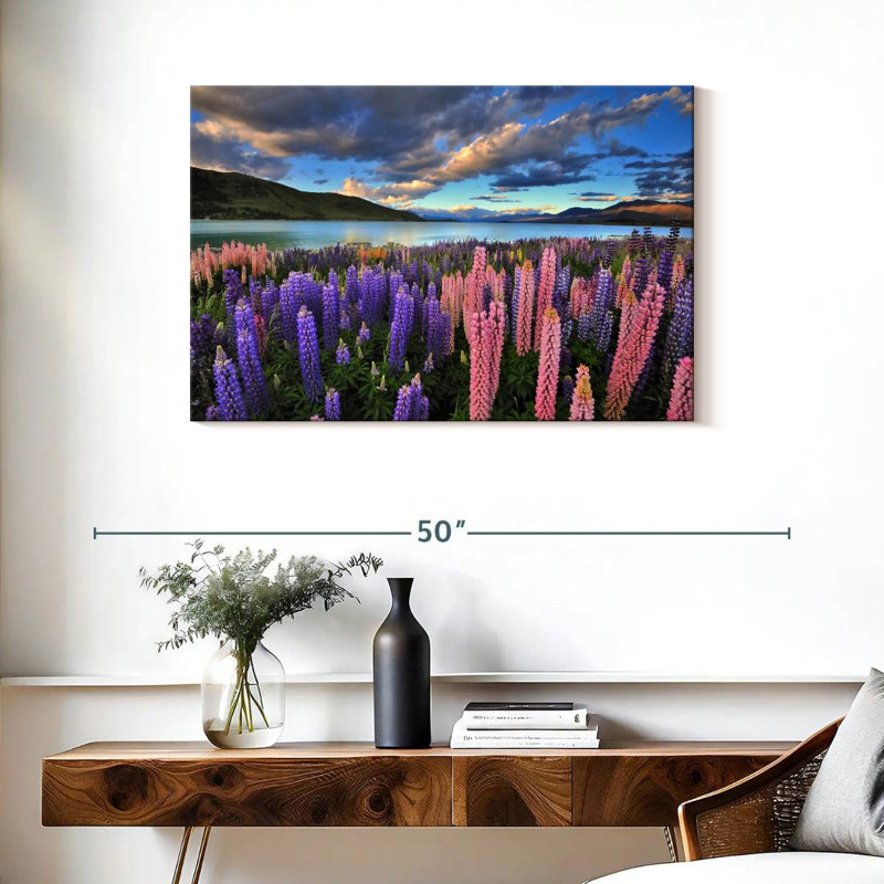 Lupins sur le lac Tekapo, H 24 po x l 36 po