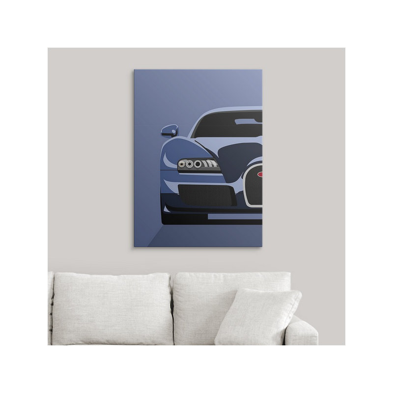 «Bugatti Veyron» par Francy, impression, H 24 po x l 18 po x P 1,25 po, Toile