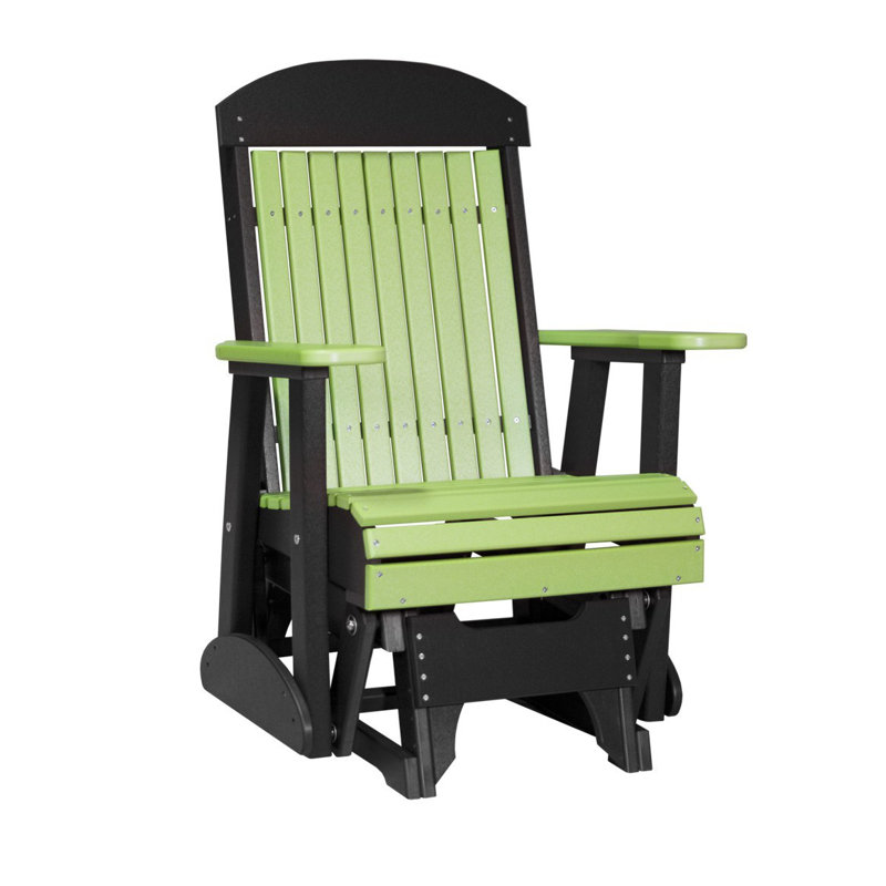 Fauteuil coulissant classique Bosom, Vert lime / noir