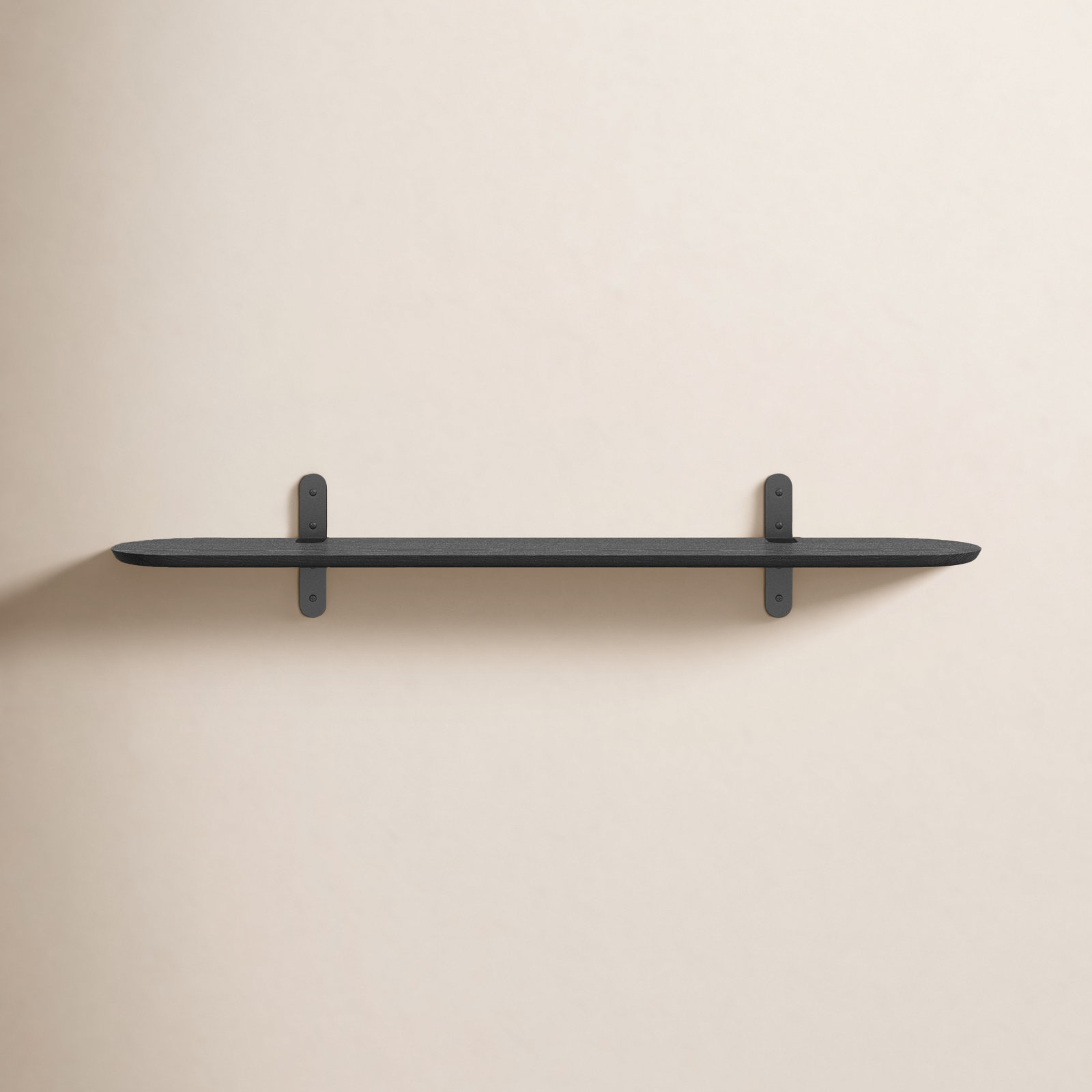 Wickman Oval Bracket Shelf, Black, Black