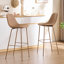 Hauteur de comptoir moderne Kavi avec coussin rembourré et pieds en métal-2070141339-2070141224