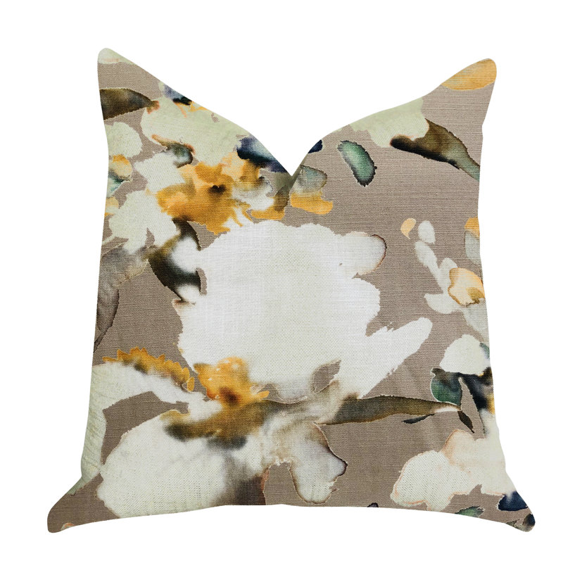 Oreiller floral Maya de luxe, 20 po x 36 po, Coussin lombaire