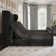 DuJuan 50.8" Adjustable Bed with Velvet Upholstered and Deep Button Tufted Headboard, with Dual Motor/ Nailhead Trim Wingback