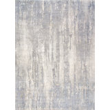 Beverly Abstract Area Rug in Grey / Ivory