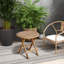 Table d'appoint ronde en teck pour terrasse
