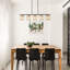 Luminaire suspendu en cristal pour îlot de cuisine 5 lumières 5 lumières