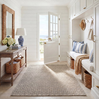 Tapis en laine / jute / sisal gris / taupe Leesport