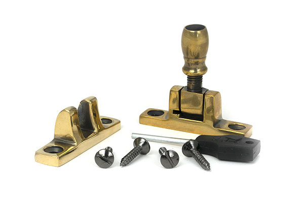 Mushroom Brighton Fastener - Narrow (Square), Aged Brass