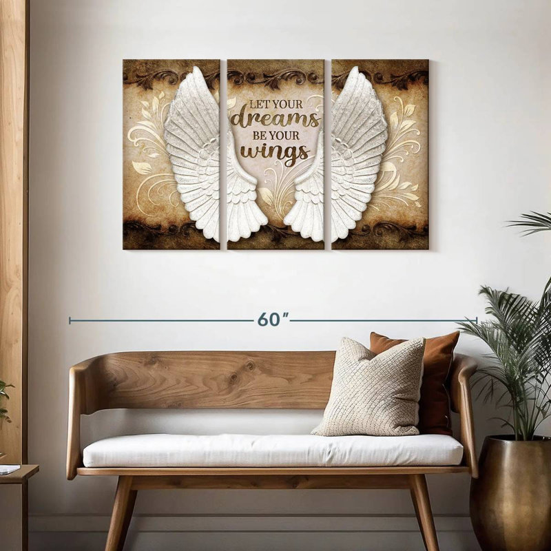 Citation de Tergel «Let Your Dreams Be Your Wings», H 28 po x l 45 po