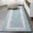 Stegner Minimalist Border Aqua/Ivory Indoor/Outdoor Rug-1802198960
