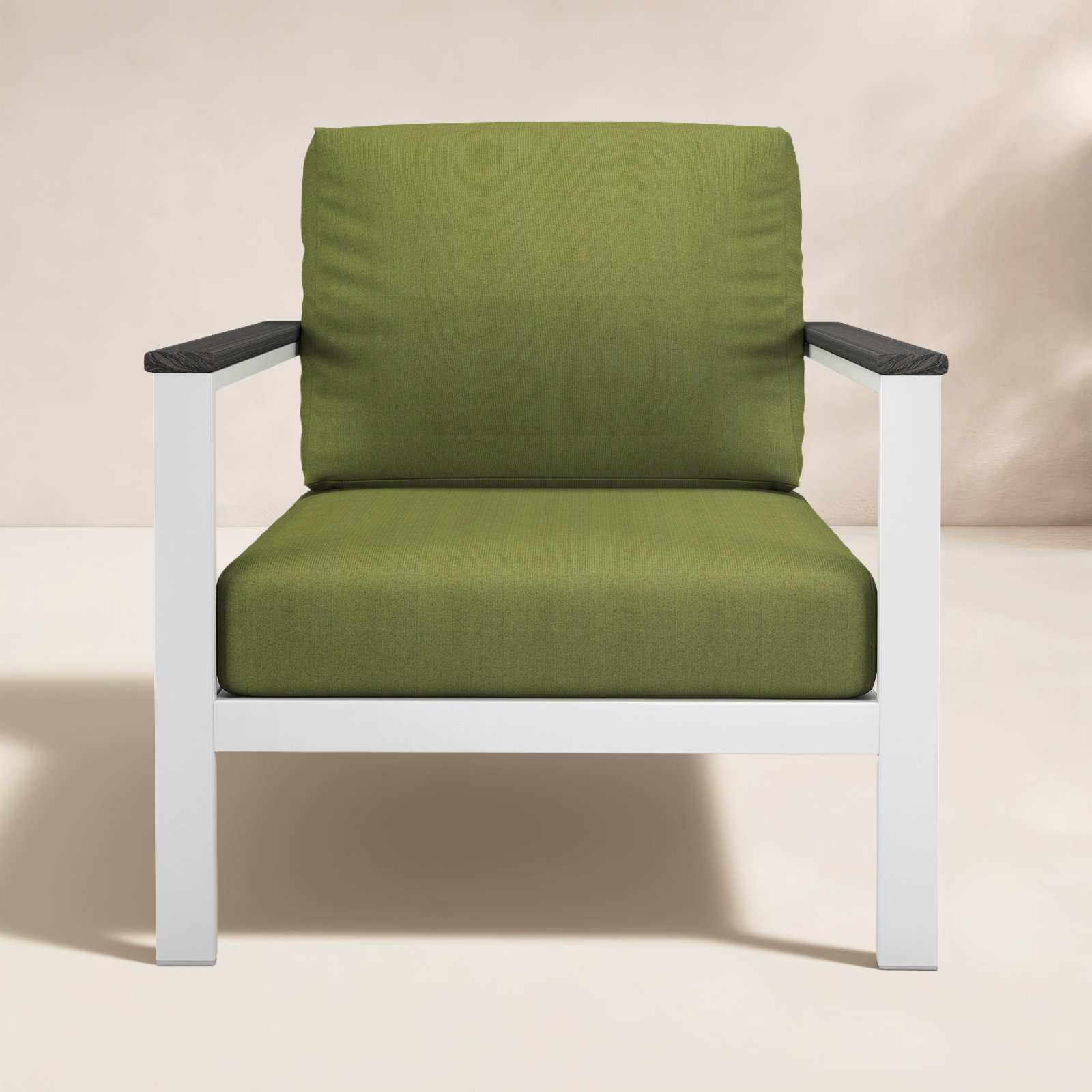 Townsend Sunbrella® Patio Lounge Chair, Gray, Spectrum Cilantro