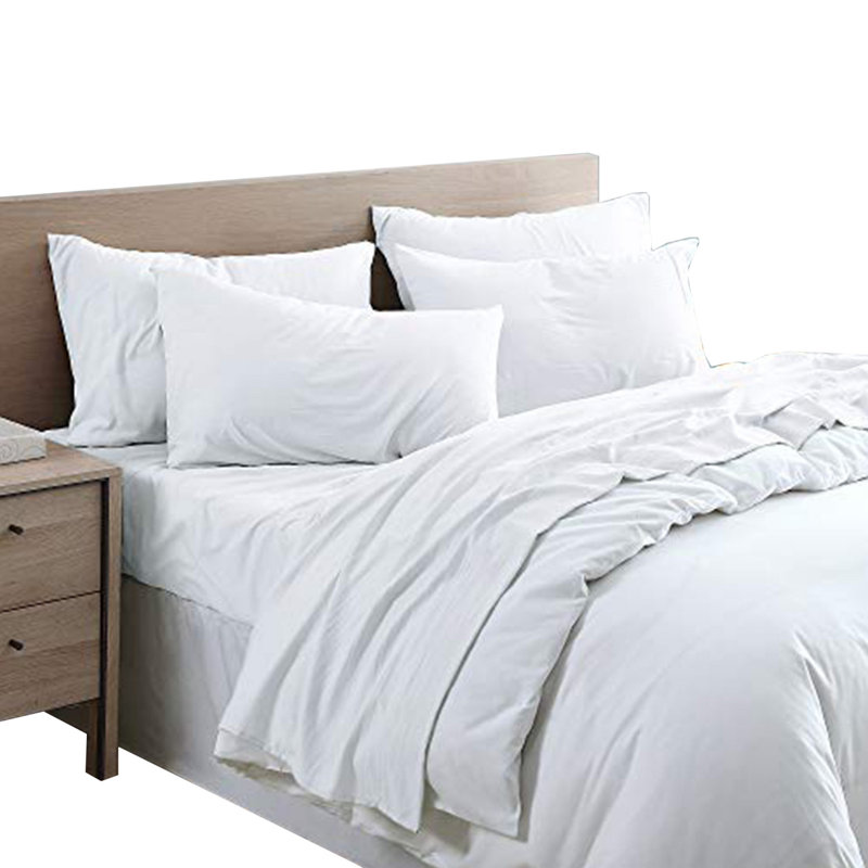 Ensemble de draps en micro-fibre, Blanc, Grand