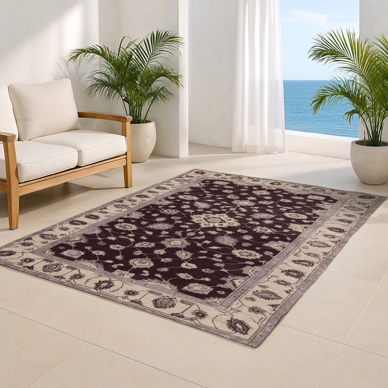 Tapis intérieur et extérieur brun Overdyed, Rectangulaire 2 pi x 3 pi