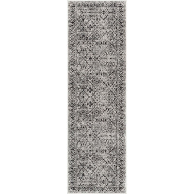 Zazzle Argos Vintage Modern Floral Gray Area Rug