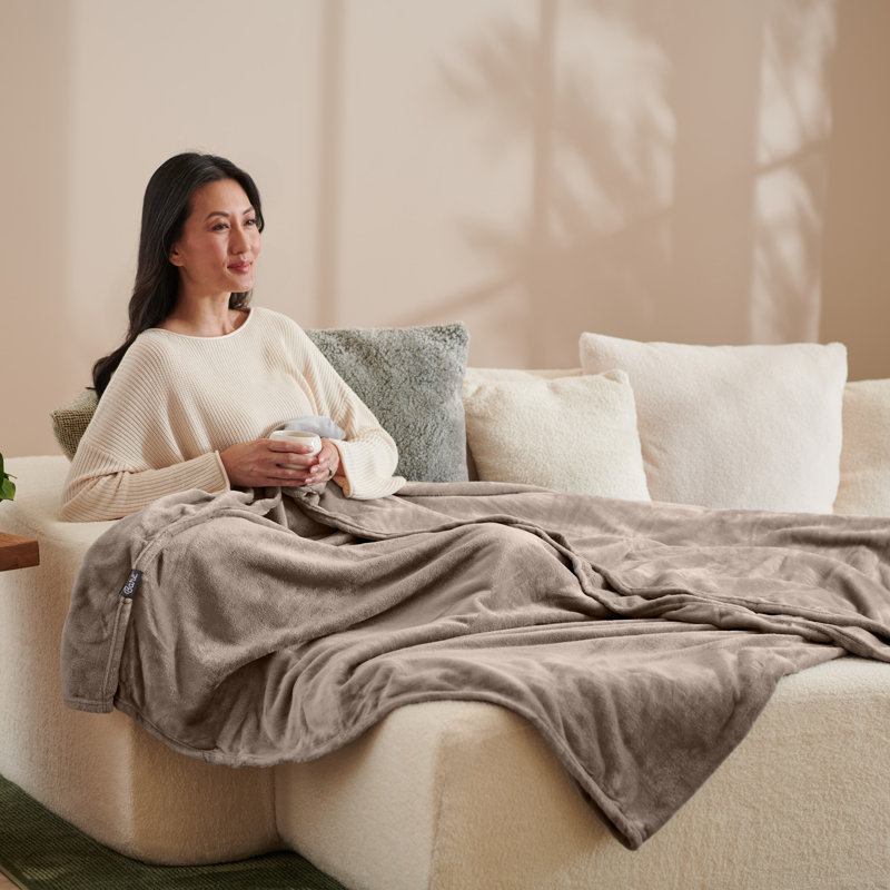 Bare Home Microplush Fleece Blanket - Fuzzy, Warm, Bed/Throw Blanket, King, Taupe