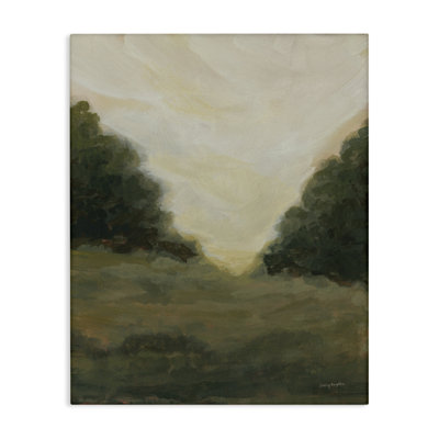 Serene Green Field View Canvas Wall Art by Haley Knighten