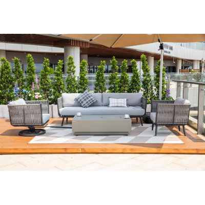 Milano 3-Piece Aluminum Outdoor Patio Furniture Set