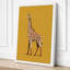 Standing Giraffe Modern - Wrapped Canvas-305129929-305129935